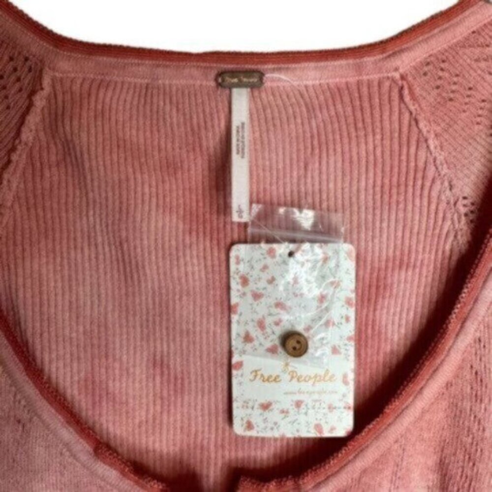 NWT Free People | Rory Henley Button Up Thermal Top Size Large - Picture 6 of 12